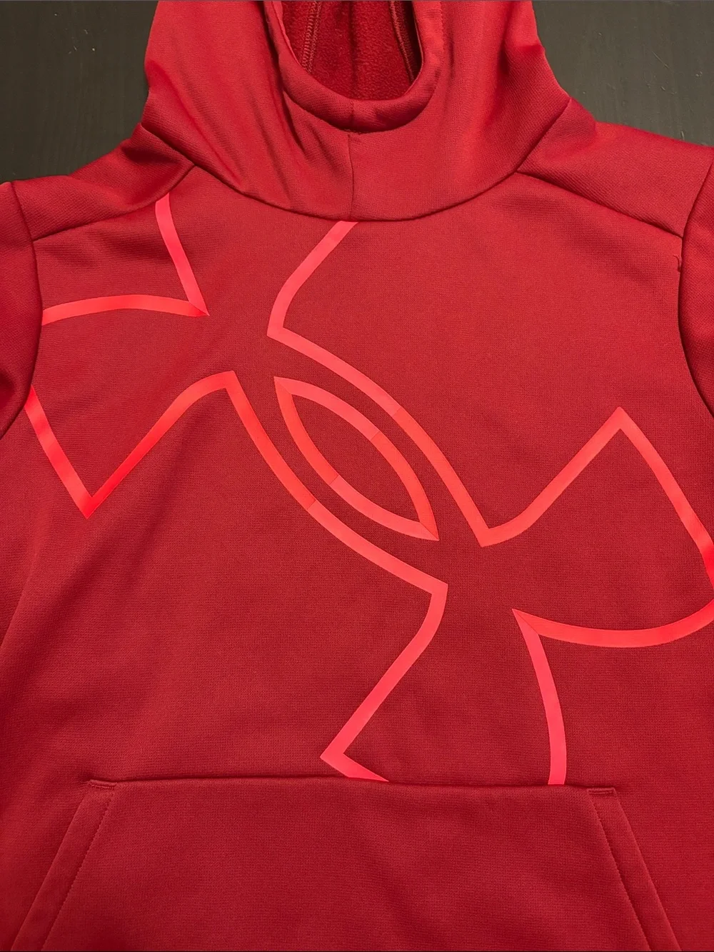 Under Armour Men’s Red Crewneck Hoodie with Large Logo